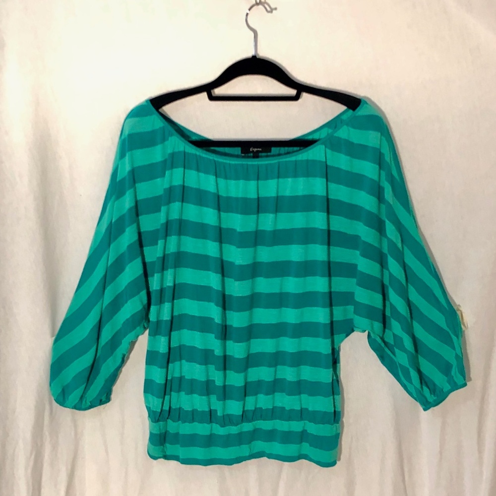 Express Off the Shoulder Striped Top
